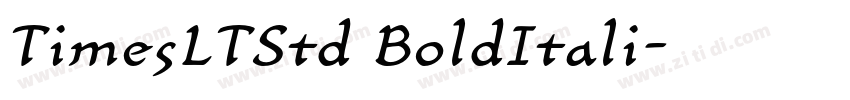 TimesLTStd BoldItali字体转换